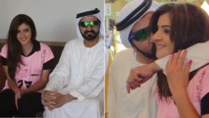 sheikha mahra with father Sheikh Mohammed bin Rashid Al Maktoum