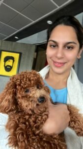 upasana kamineni with his pet