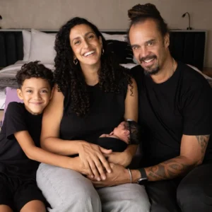 Sara Agah Franti with family