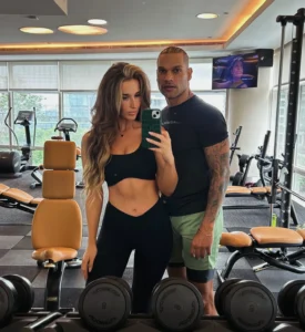 shikhar dhawan with Sophie Shine