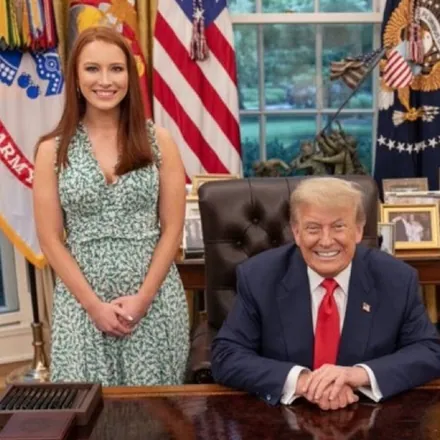 Anna Kelly with trump